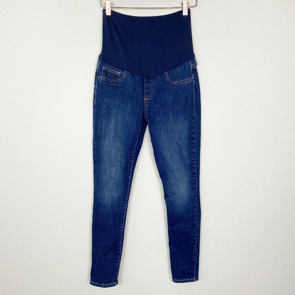 GAP Maternity Womens 2 Easy Leggings Full Over Belly Panel Jeggings Stretch - Picture 2 of 7